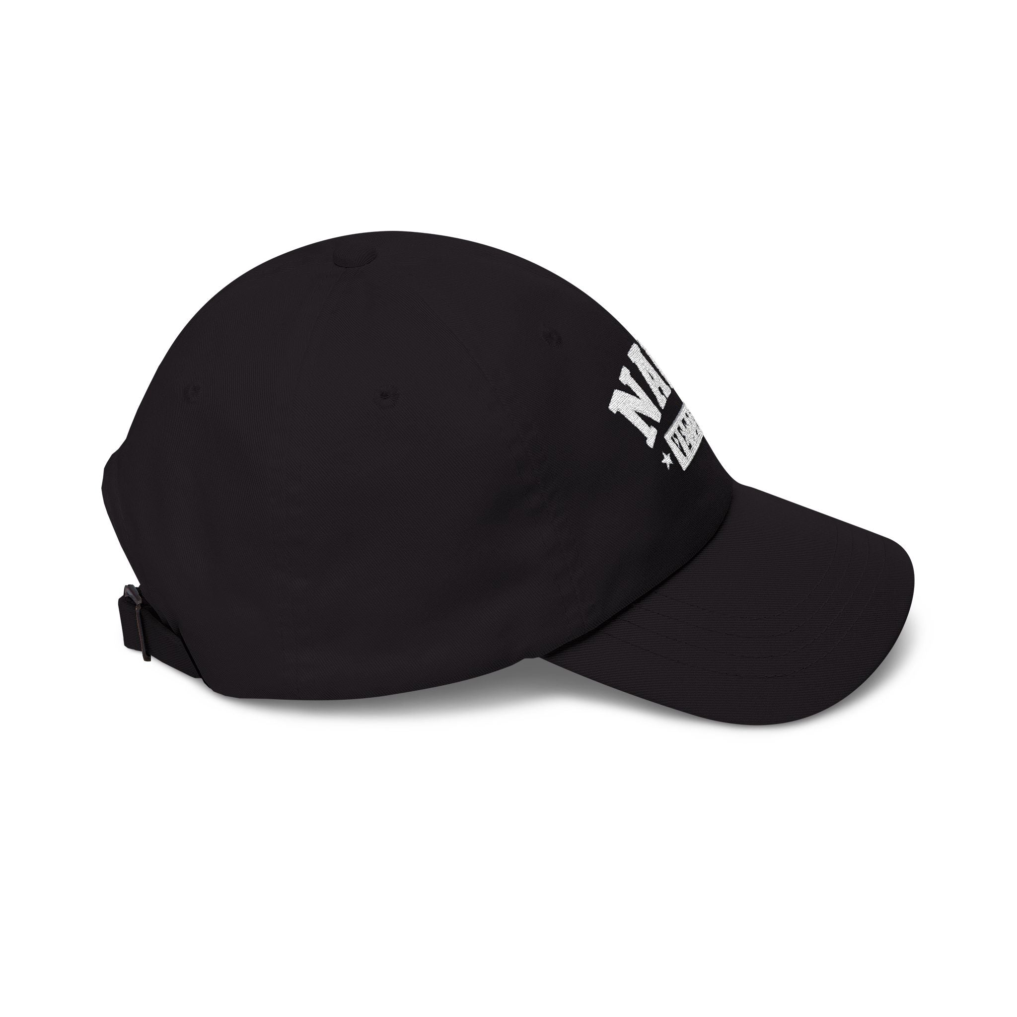 Navy Veteran Classic Dad Cap (Black)