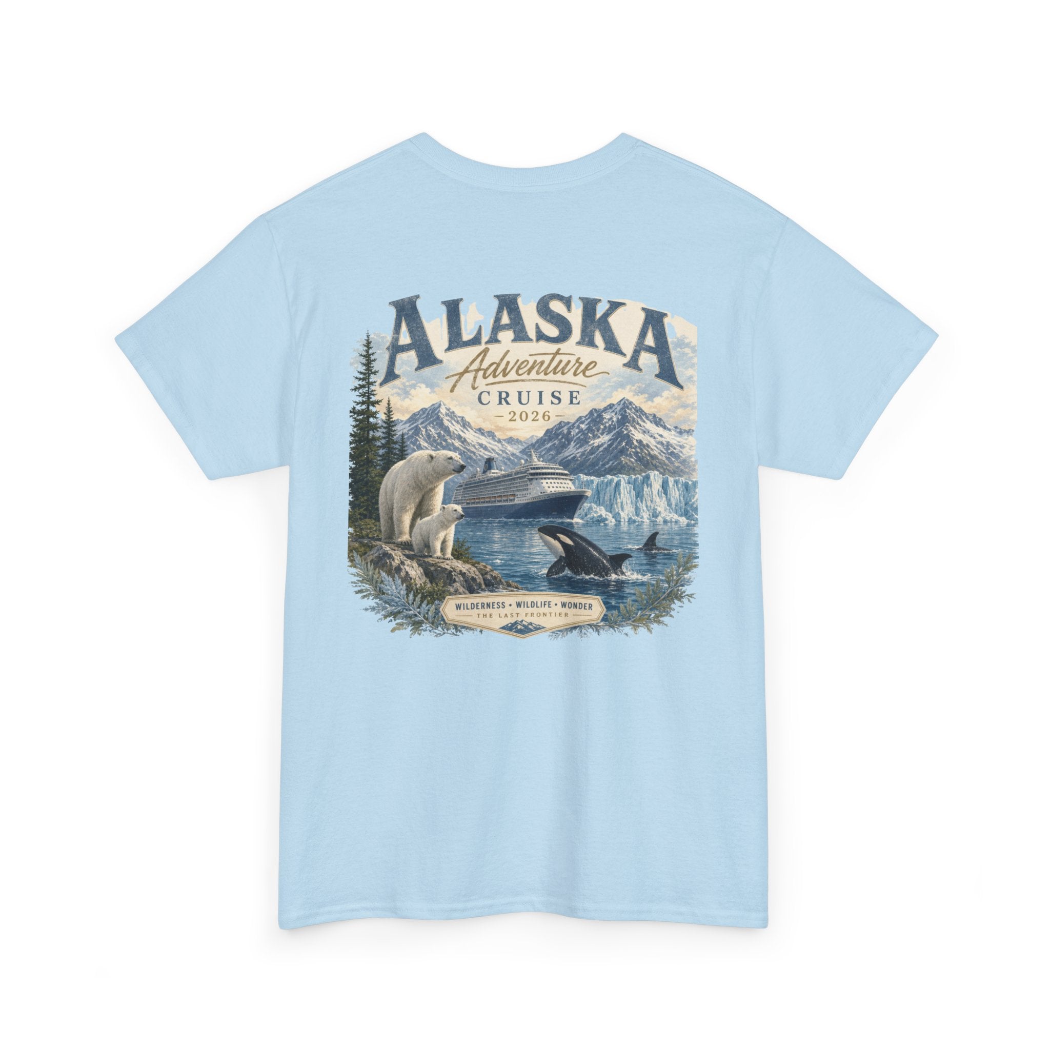 Alaska Adventure Cruise T-Shirt — Polar Bears, Orca & Glacier Graphic Tee