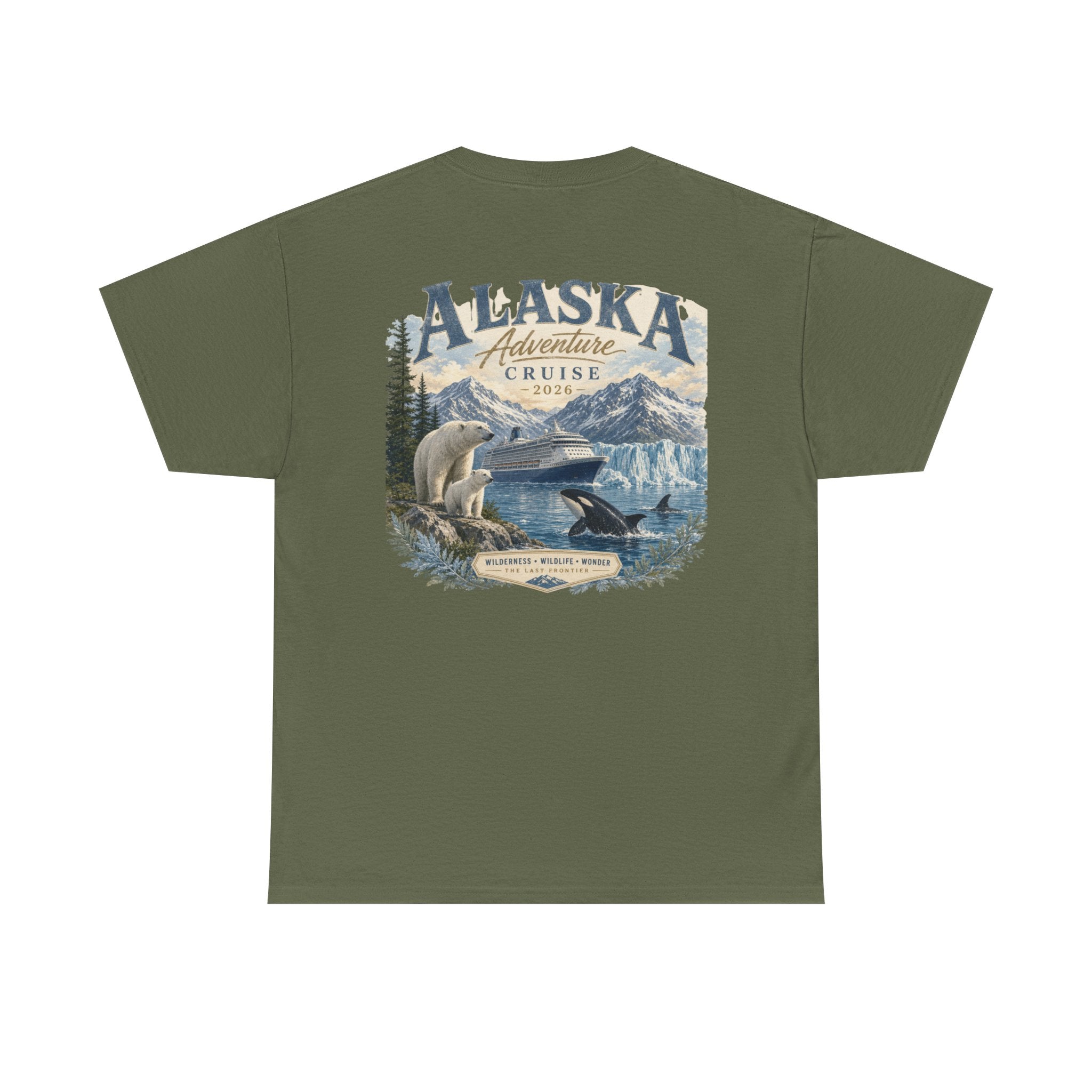 Alaska Adventure Cruise T-Shirt — Polar Bears, Orca & Glacier Graphic Tee