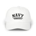 Navy Veteran Classic Dad Cap (White)