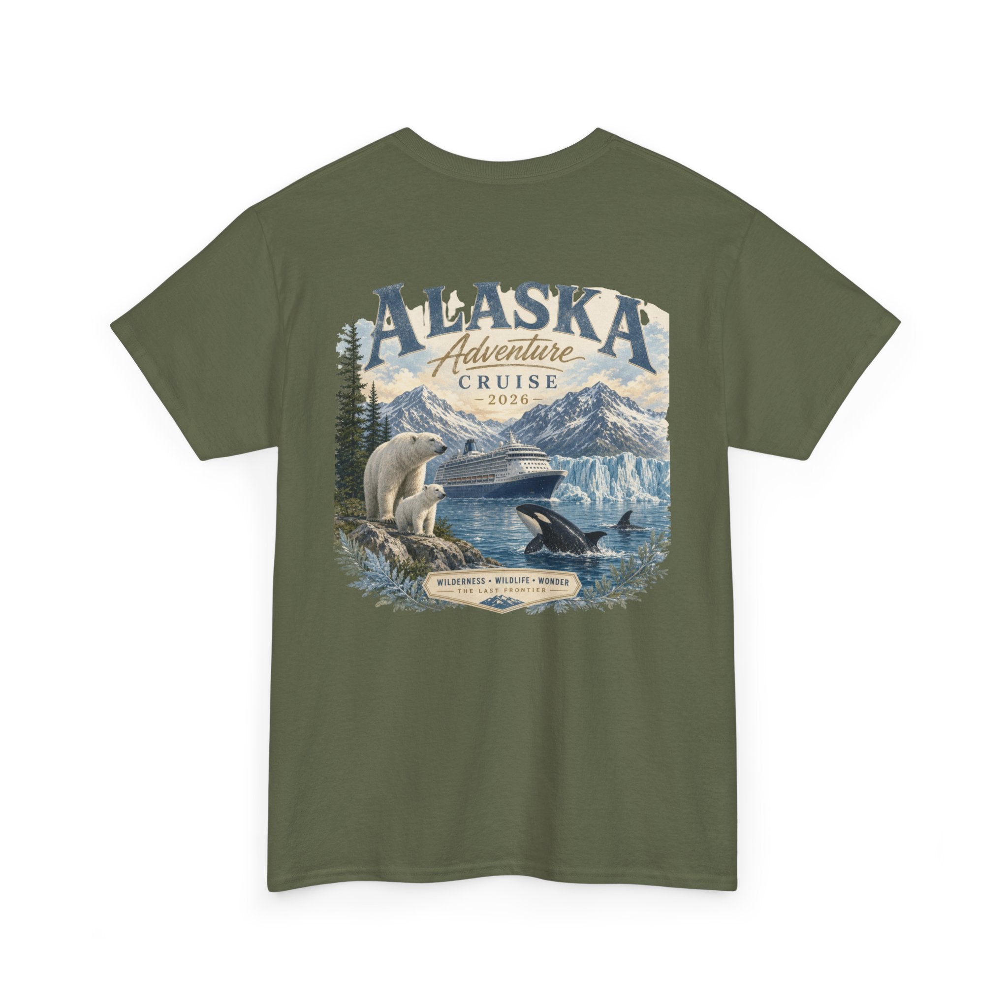 Alaska Adventure Cruise T-Shirt — Polar Bears, Orca & Glacier Graphic Tee