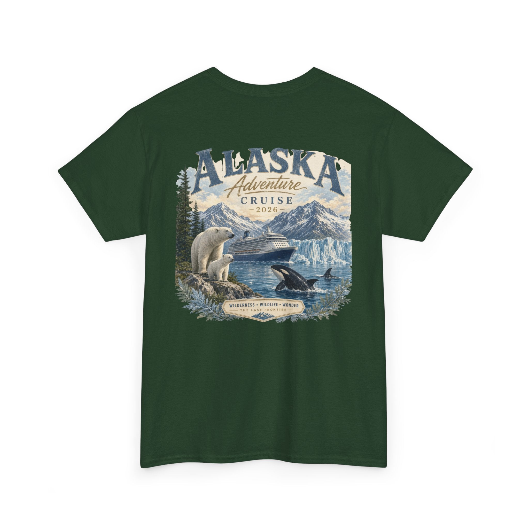 Alaska Adventure Cruise T-Shirt — Polar Bears, Orca & Glacier Graphic Tee