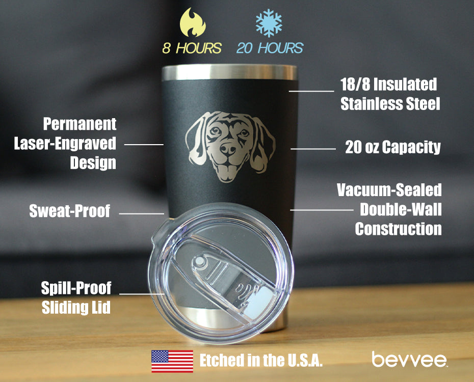 Beagle Face - 20 oz Coffee Tumbler