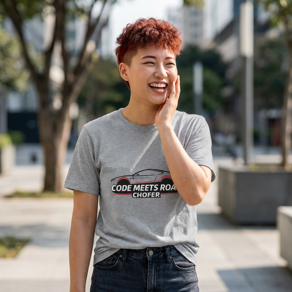 Chofer "Code Meets Road" T-Shirt — Cloud & Developer Experience Tech Tee