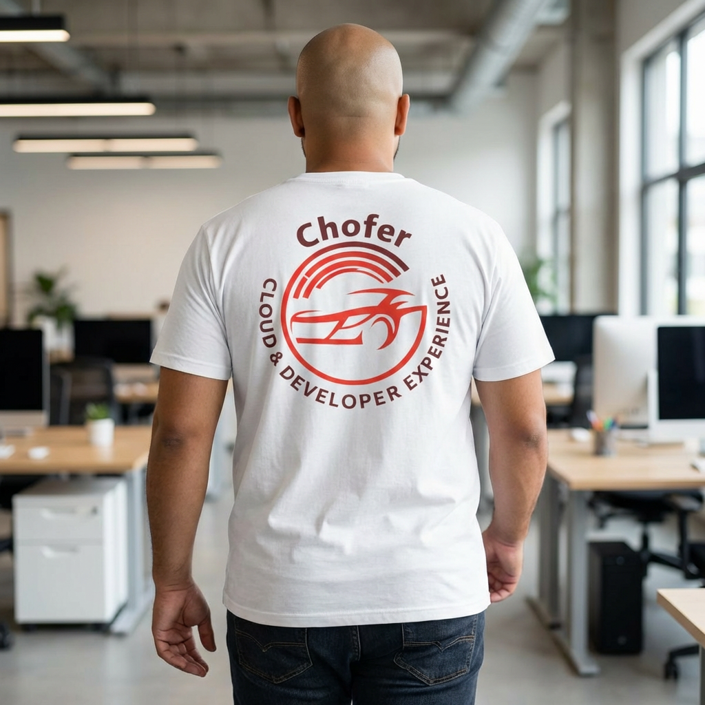 Chofer "Code Meets Road" T-Shirt — Cloud & Developer Experience Tech Tee
