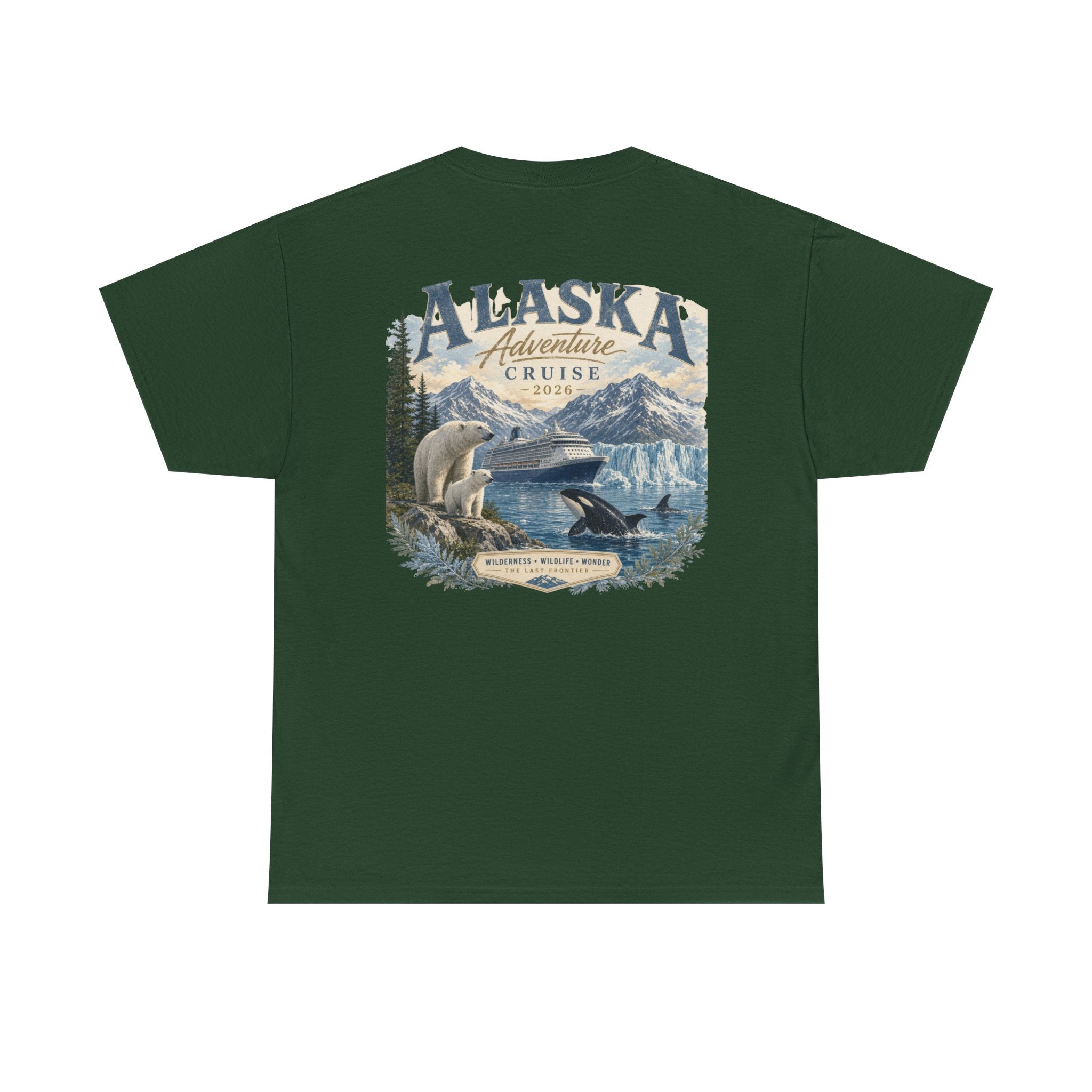 Alaska Adventure Cruise T-Shirt — Polar Bears, Orca & Glacier Graphic Tee