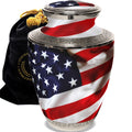 American Flag Extra Large Urn or Companion Urn – Extra Large Urns for Human Ashes | XL Urn & XXL Urn