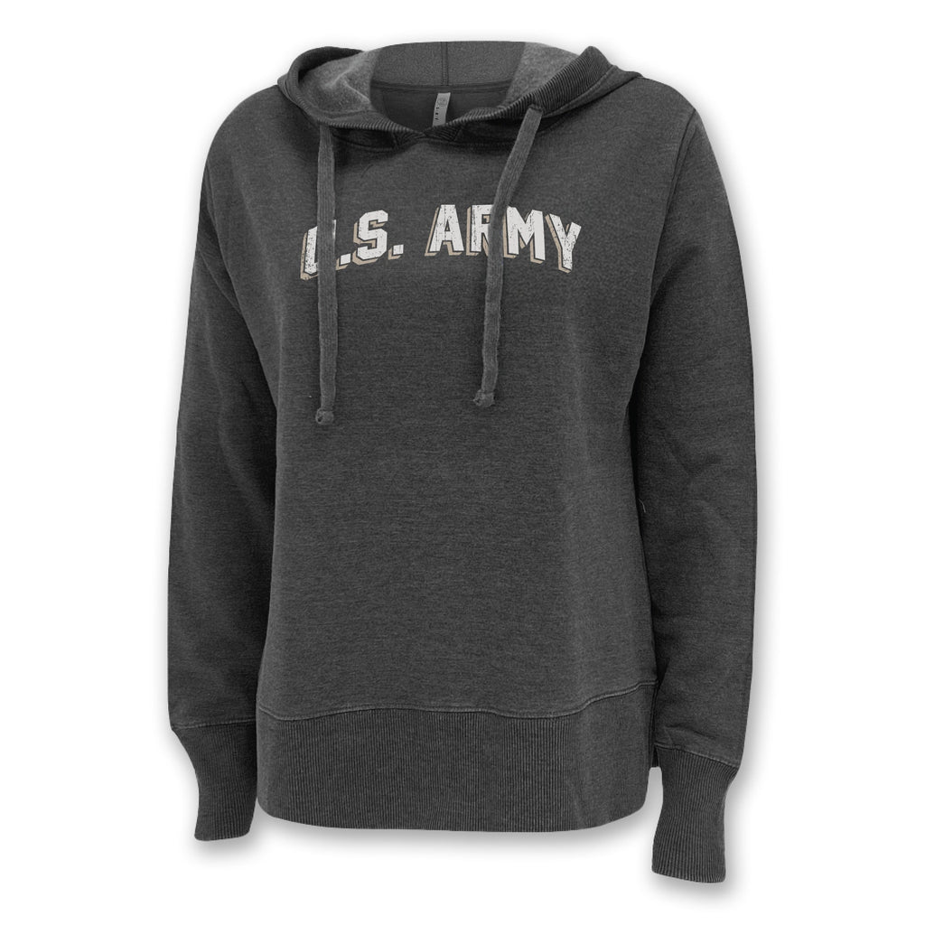 Army Ladies Distressed Arch Hood (Washed Black)