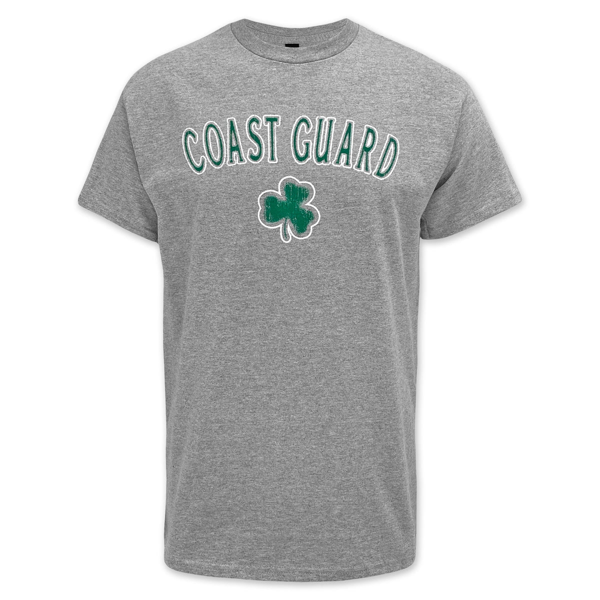 Coast Guard Distressed Shamrock T-Shirt (Grey)