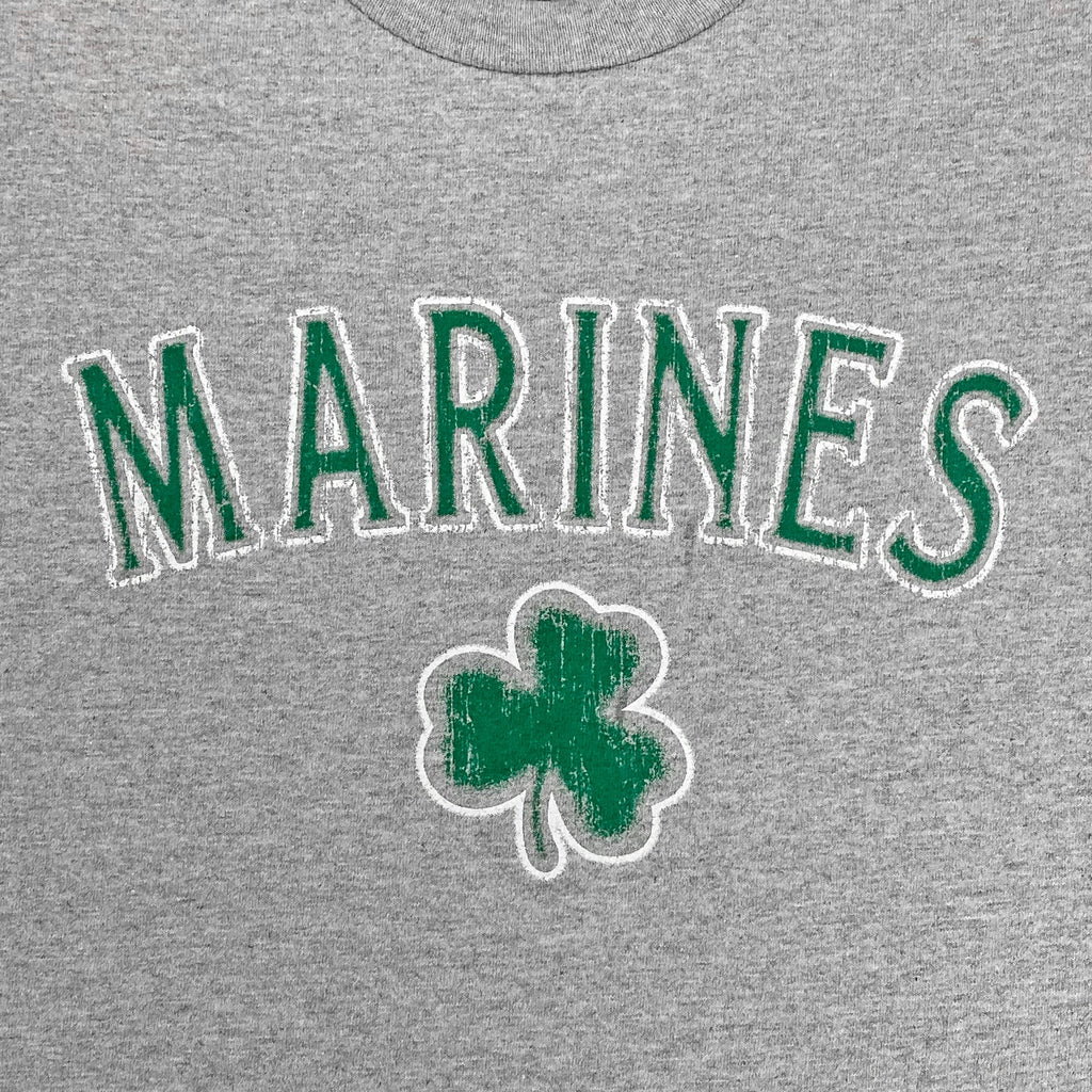 Marines Distressed Shamrock T-Shirt (Grey)