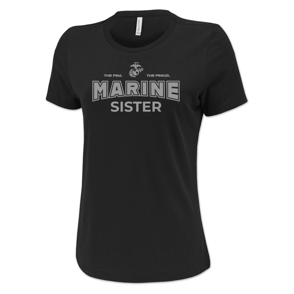 Marines Sister Women's T-Shirt (Black)