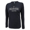 Marines Wife Women's Long Sleeve T-Shirt (Black)