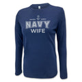 Navy Wife Women's Long Sleeve T-Shirt (Navy)
