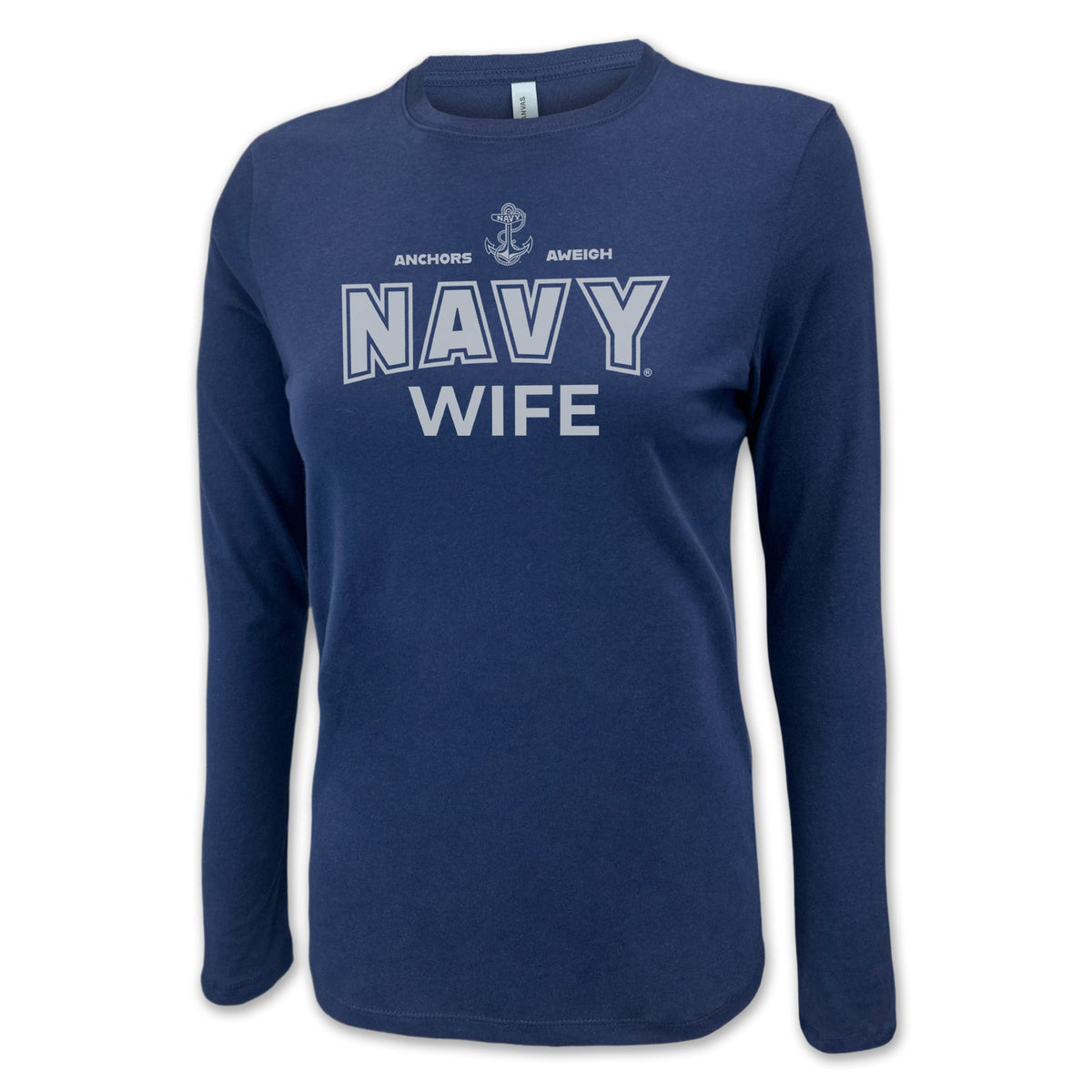Navy Wife Women's Long Sleeve T-Shirt (Navy)