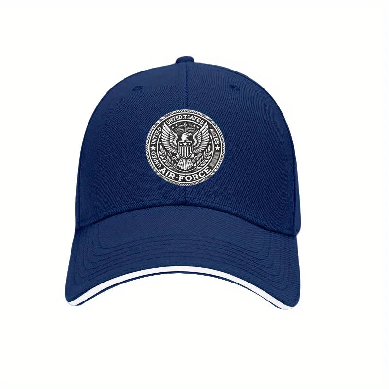 Unisex US Air Force veteran retro baseball cap, adjustable classic lightweight golf dad hat, suitable for all seasons