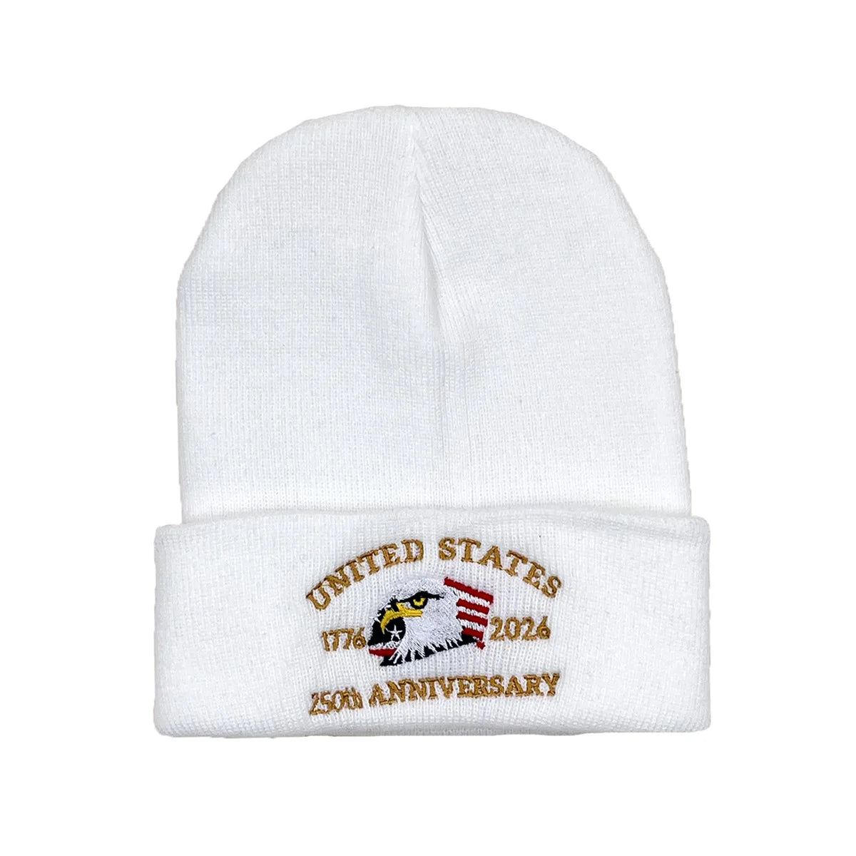 250th Anniversary USA Knit Hat Warm Cozy Embroidery Beanie for Women Men, 250 Year American Anniversary Merchandise