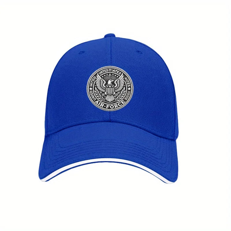 Unisex US Air Force veteran retro baseball cap, adjustable classic lightweight golf dad hat, suitable for all seasons