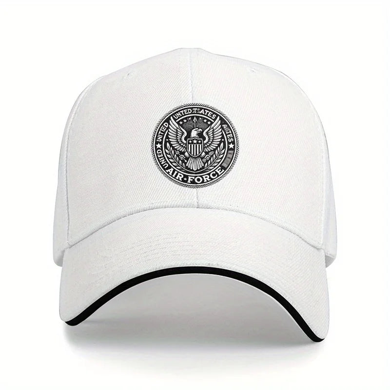 Unisex US Air Force veteran retro baseball cap, adjustable classic lightweight golf dad hat, suitable for all seasons