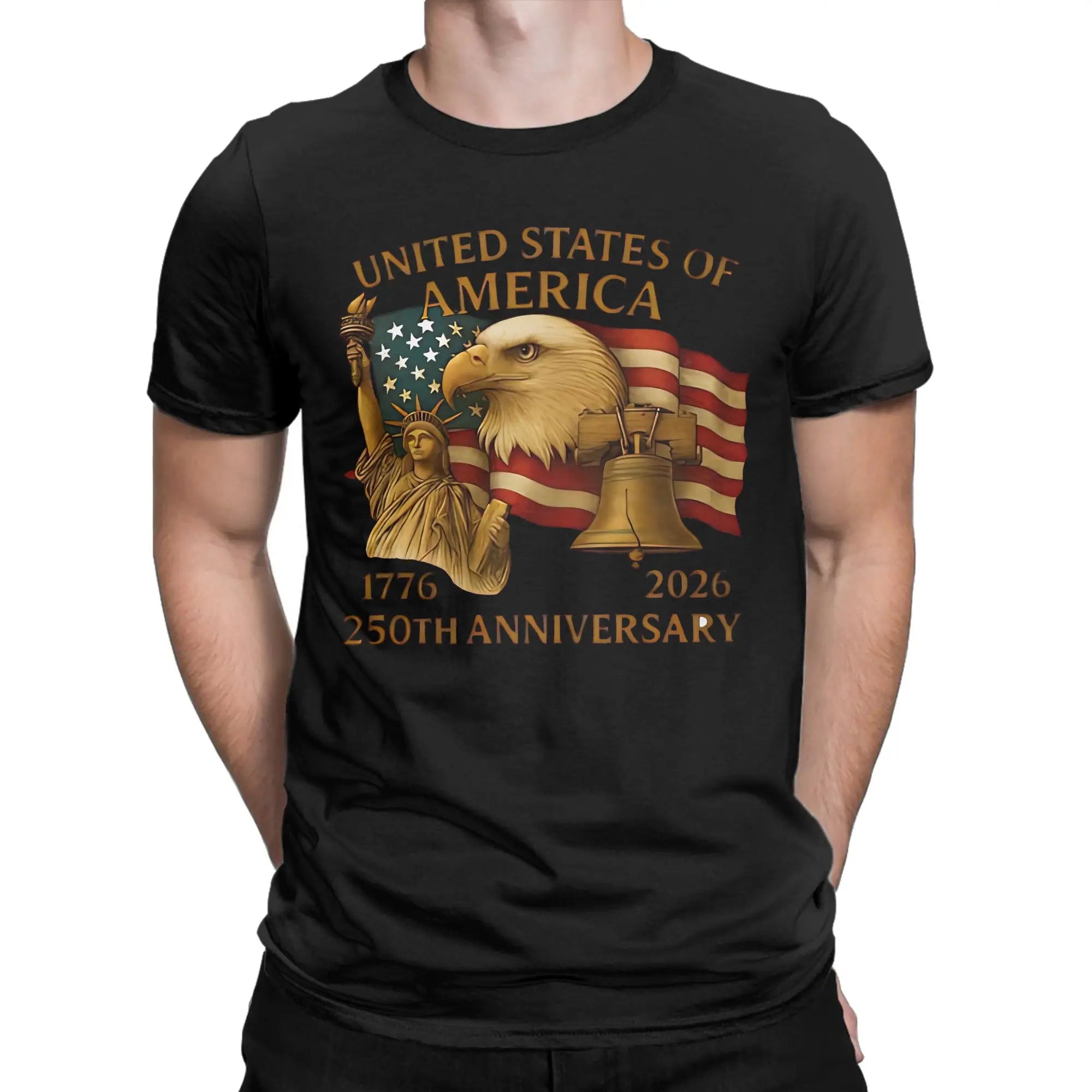 2026 New Men Women Fashion America 250Th Anniversary 1776-2026 Us Flag July 4Th T Shirt Tee Cotton T-shirts Clothes