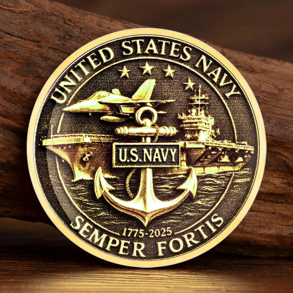 250th Anniversary Commemorative Coin Gold Plated 1775-2025 United States Semper Fortis Souvenir Coin