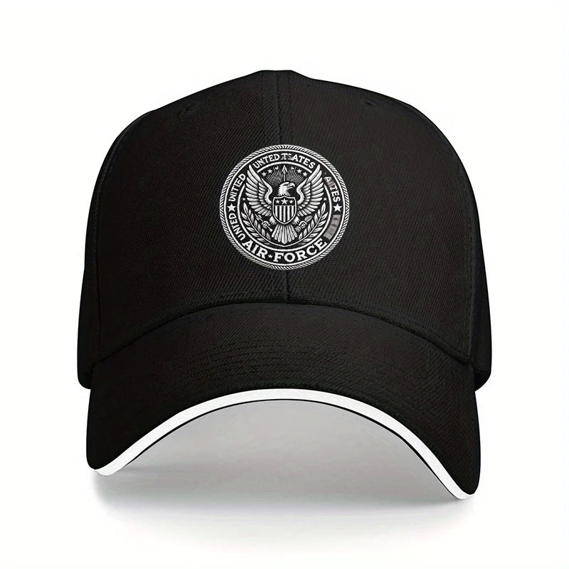 Unisex US Air Force veteran retro baseball cap, adjustable classic lightweight golf dad hat, suitable for all seasons