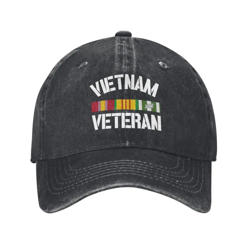 Custom Fashion Cotton Vietnam Veteran Pride Service Ribbon Baseball Cap for Women Men Breathable Dad Hat Sports