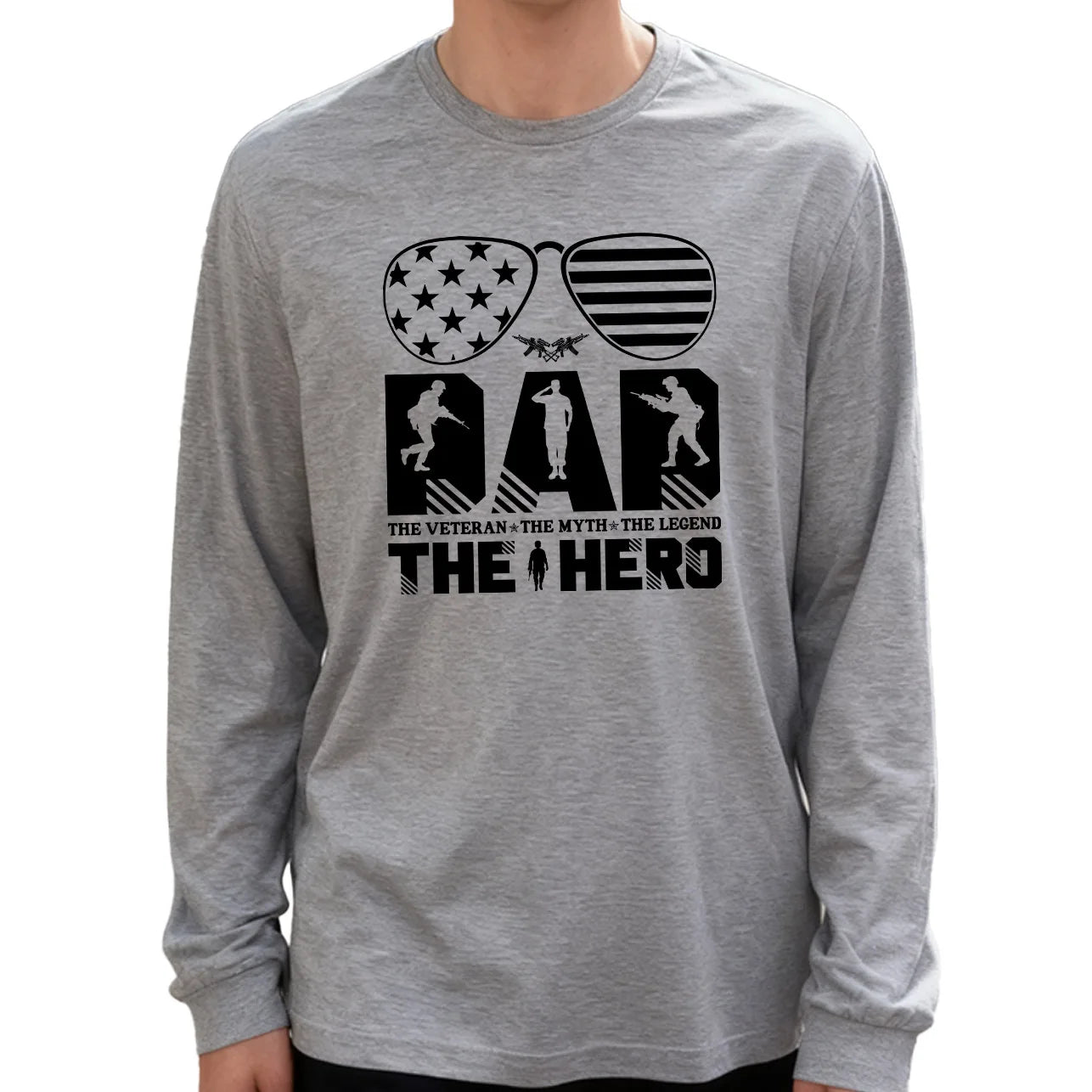 Dad the Veteran Long Sleeve