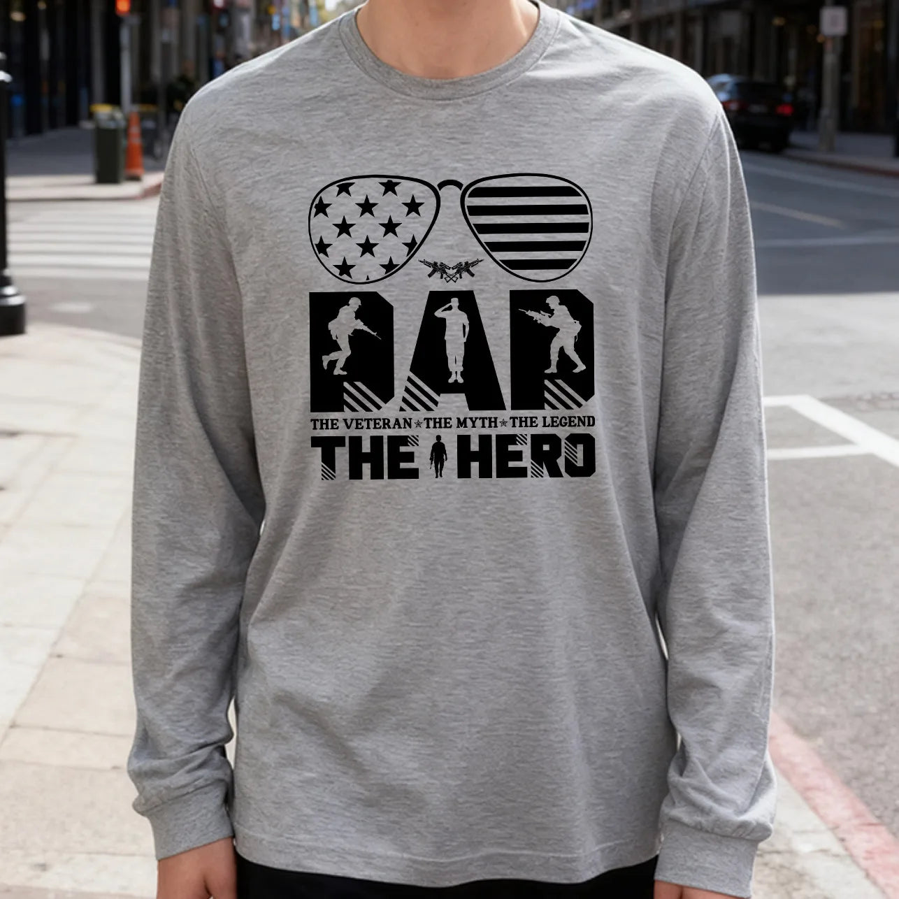Dad the Veteran Long Sleeve