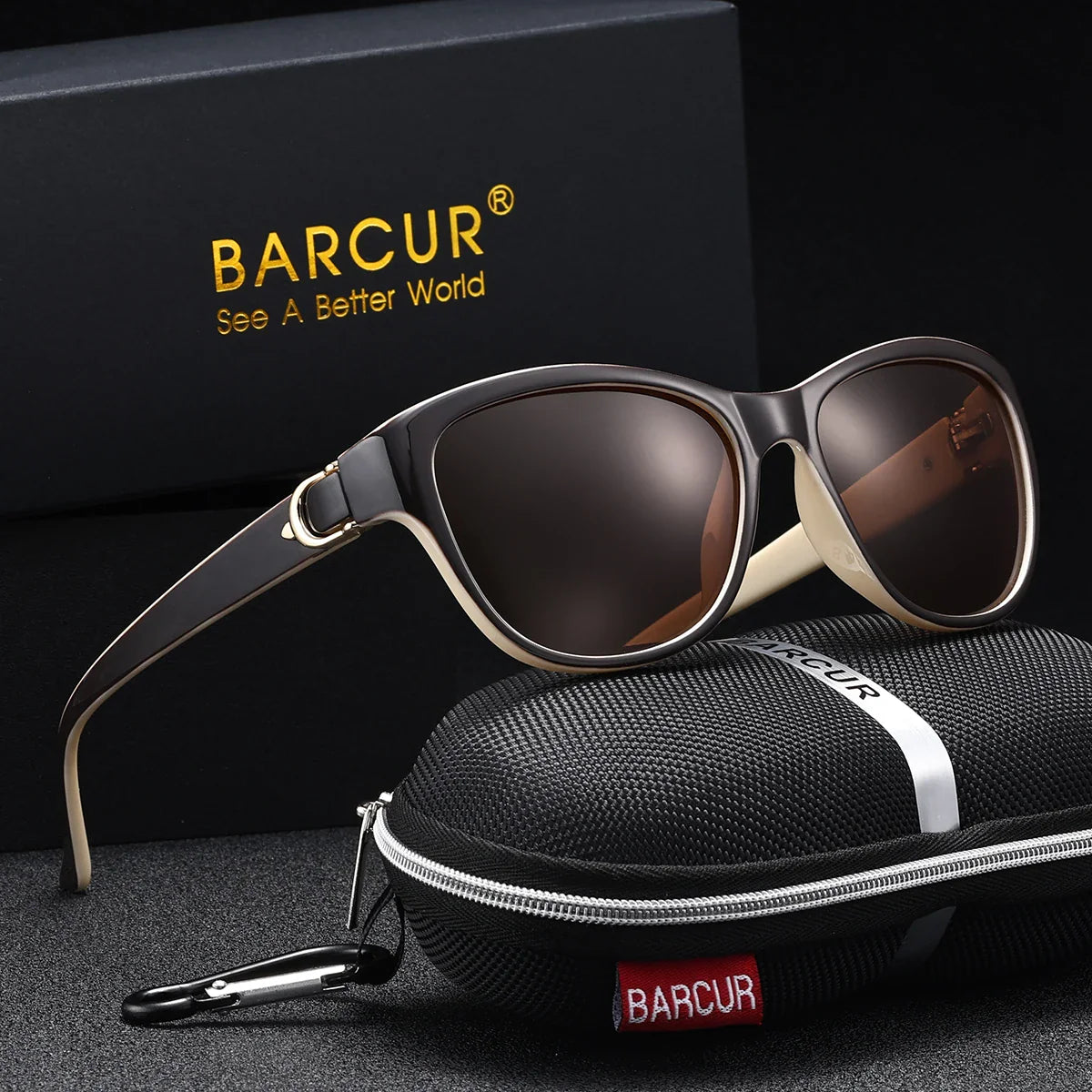 BARCUR Polarized Men’s Fashion Sunglasses – Elliptical Gradient TAC Lens with UV400 Protection – Lightweight Stainless Steel Frame Stylish Summer Eyewear for Travel Driving & Outdoor Gift Occasions