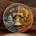 United States of America 250 Years of Freedom Souvenir Coin 1776-2026 250th Anniversary 2D Gold Plated Printed Collection Coin