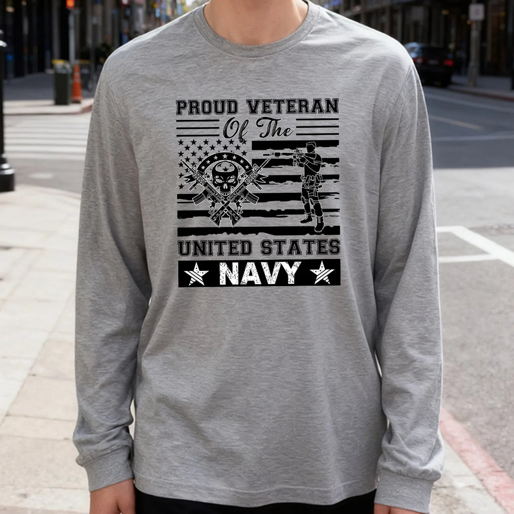 Proud Navy Veteran Long Sleeve