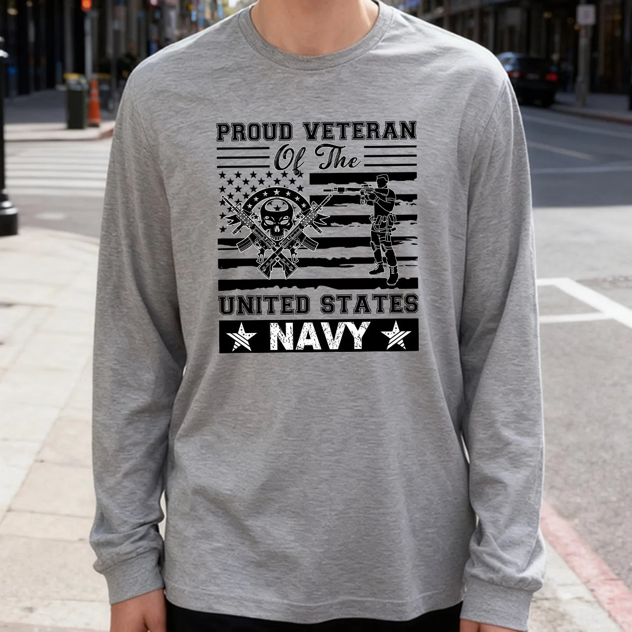 Proud Navy Veteran Long Sleeve