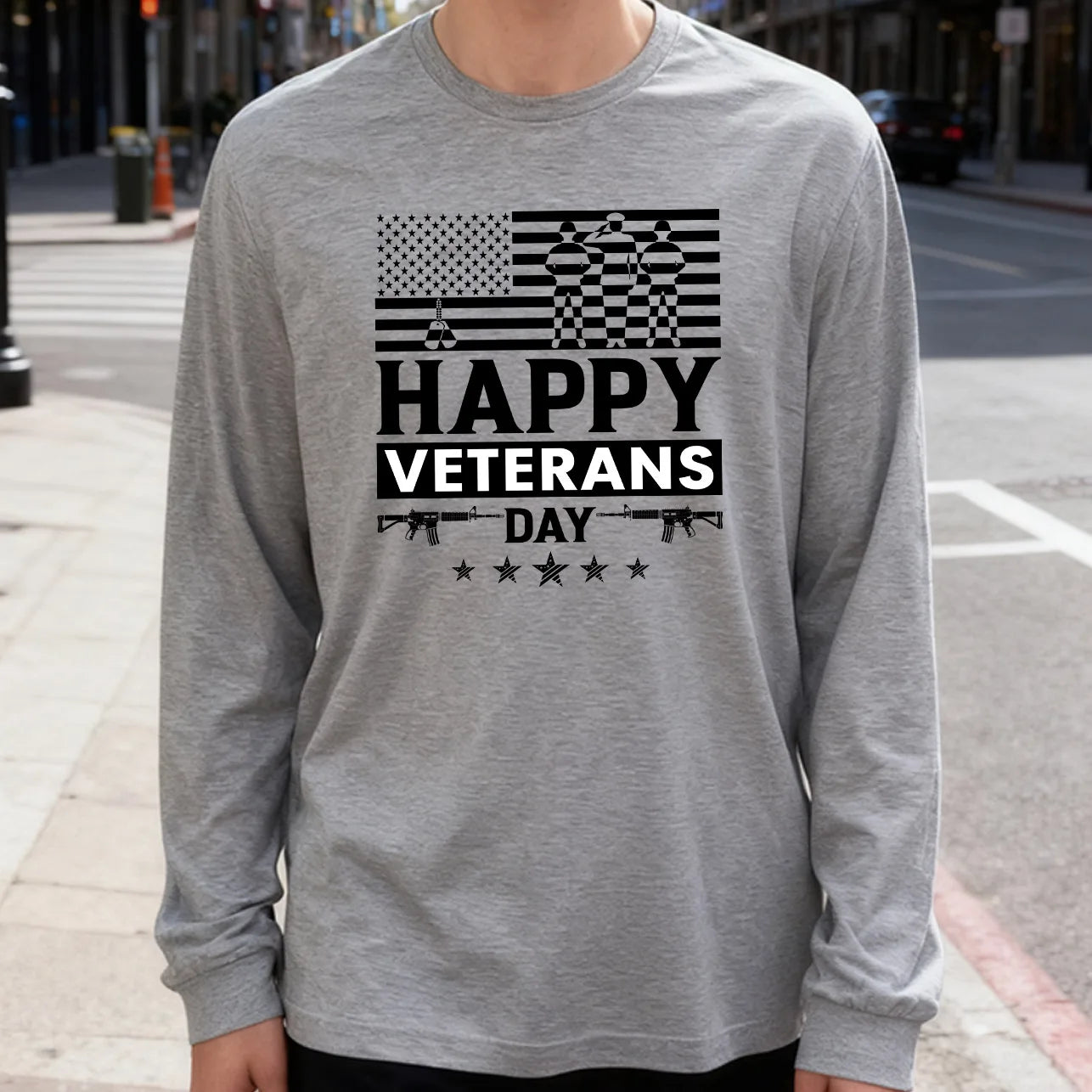 Happy Veterans Day Long Sleeve