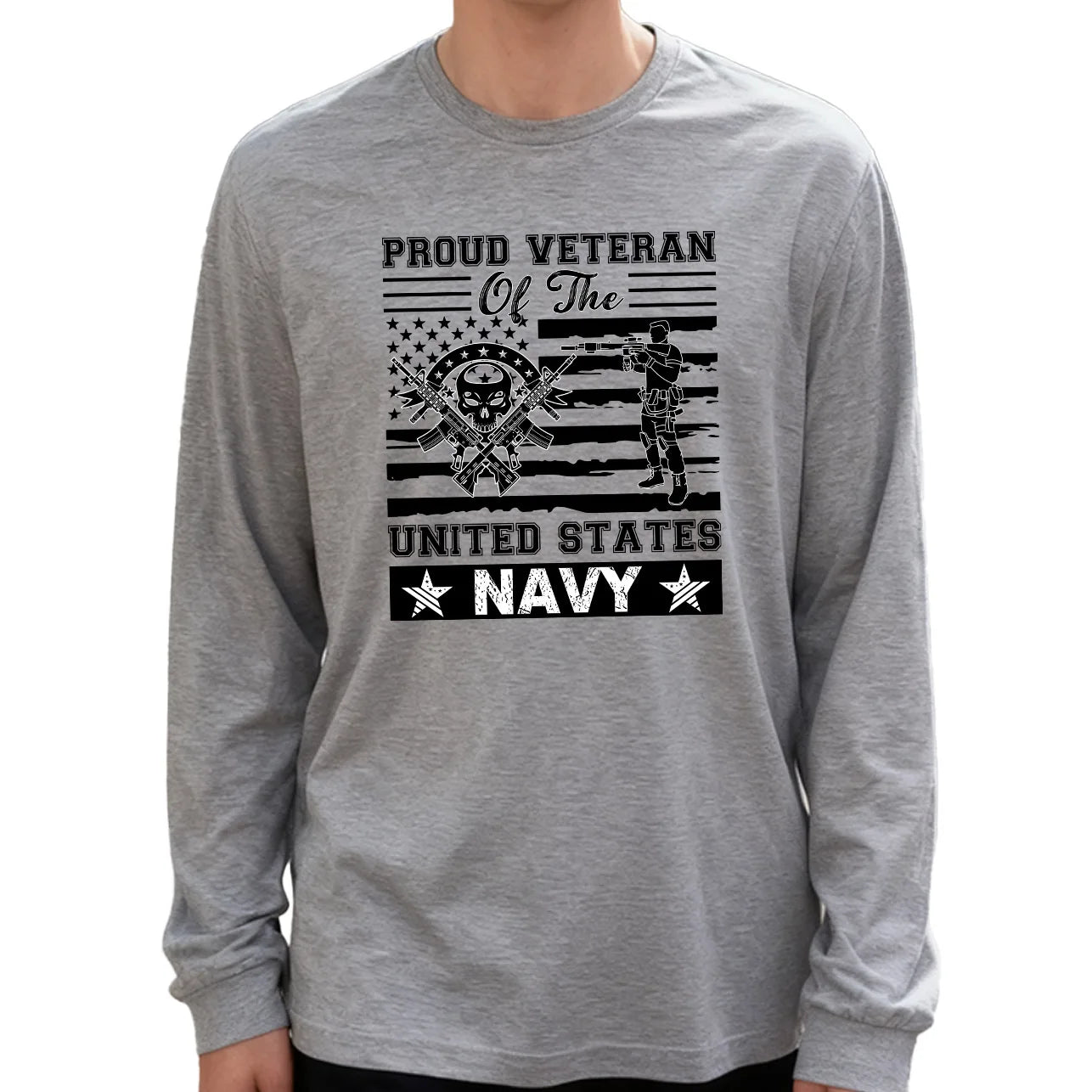 Proud Navy Veteran Long Sleeve