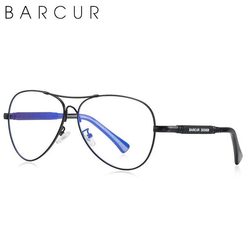 BARCUR Polarized Pilot Sunglasses for Men – Stylish Anti Blue Light UV400 Protection Gradient Mirror Lens Stainless Steel Trendy Frame – Fashion Aviator Sun Glasses for Men Ideal for Driving Travel Summer & Outdoor Activities