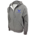 Air Force Wings Embroidered Full Zip Hood (Grey)