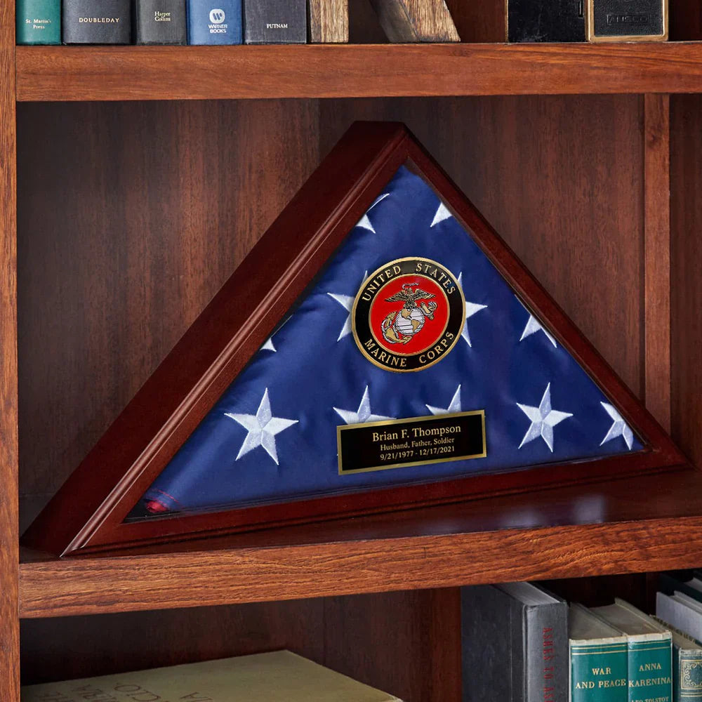 Custom Cherry Flag Case US Marine Corps Gift - Made in USA