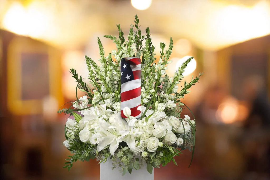 American Flag - Biodegradable & Eco Friendly Burial or Scattering Urn / Tube  for Ashes and Cremation