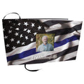 Blue Line Flag Police & Law Enforcement Matching Themed 'Celebration of Life' Guest Book for Funeral or Memorial Service