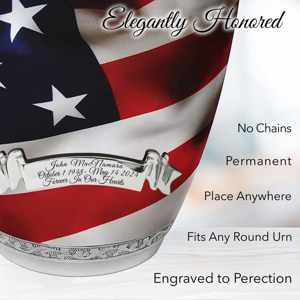 American Flag Extra Large Urn or Companion Urn – Extra Large Urns for Human Ashes | XL Urn & XXL Urn