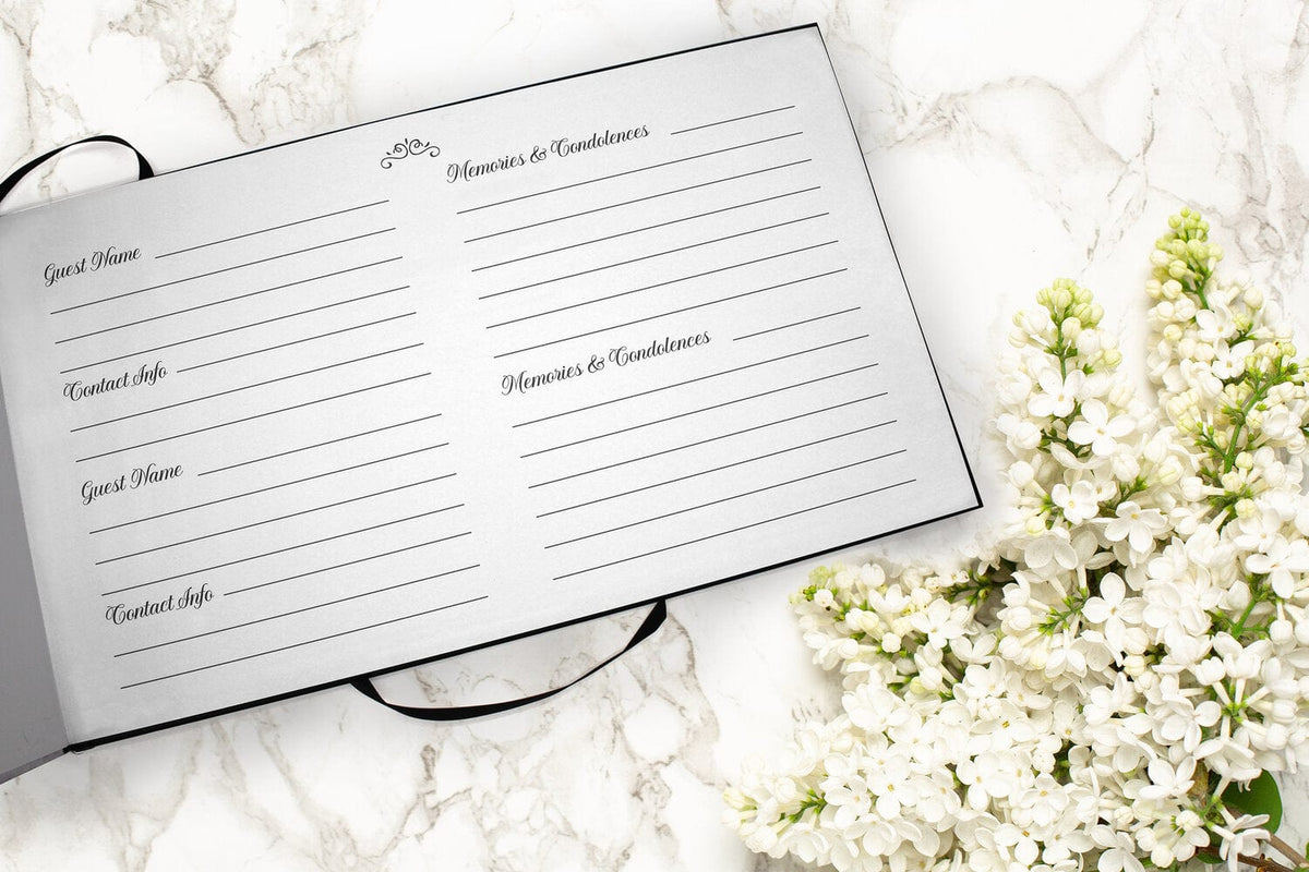American Flag Matching Themed 'Celebration of Life' Guest Book for Funeral or Memorial Service