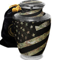 Army OCP Flag Military Cremation Urns for Human Ashes - Large Adult Funeral Urn