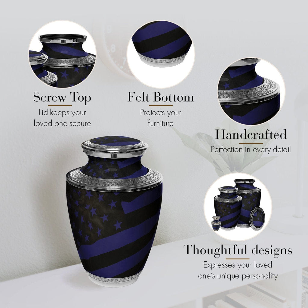 US Coast Guard Cremation Urns for Human Ashes - Large Adult Funeral Urn