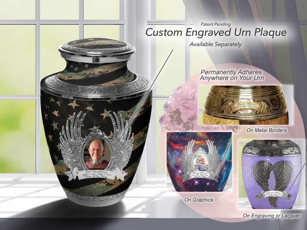 Marine Woodland Cremation Urns for Human Ashes - Large Adult Funeral Urn