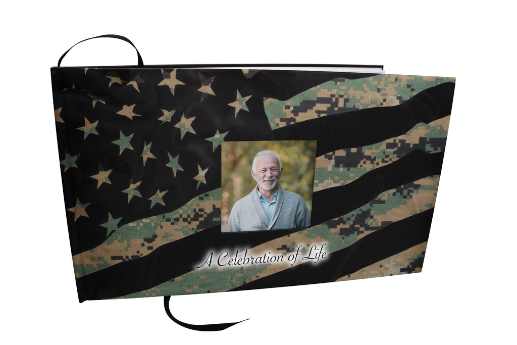 Marine Woodland Matching Themed 'Celebration of Life' Guest Book for Funeral or Memorial Service