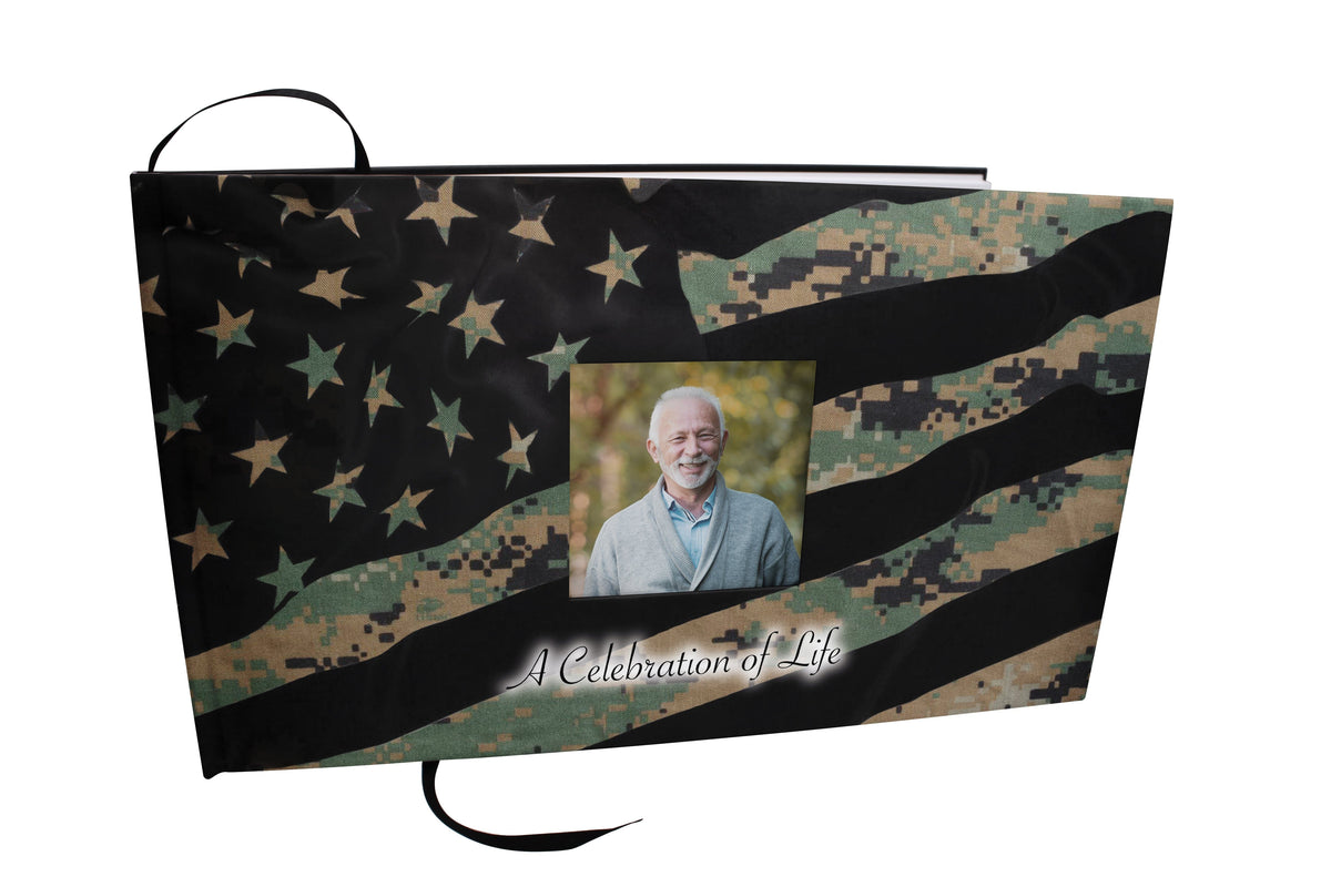 Marine Woodland Matching Themed 'Celebration of Life' Guest Book for Funeral or Memorial Service