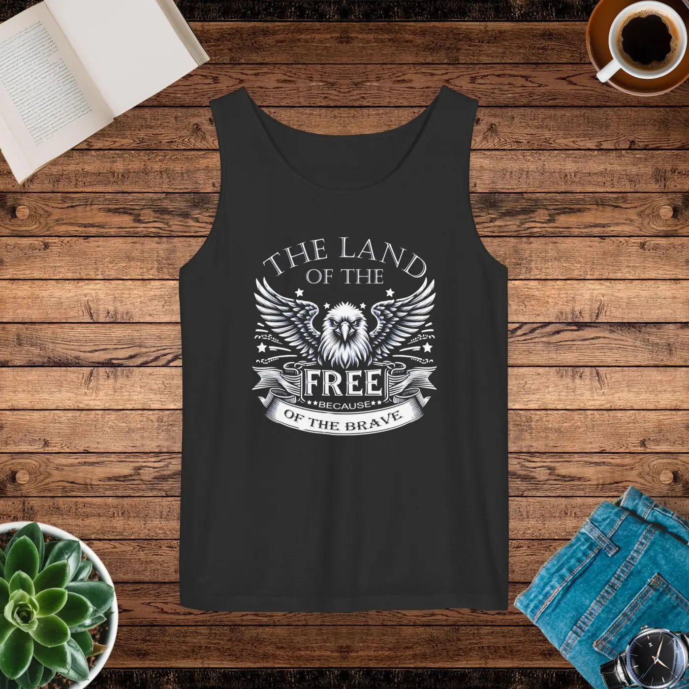 Patriotic Eagle Tank - True American Pride Cotton - Dipaliz