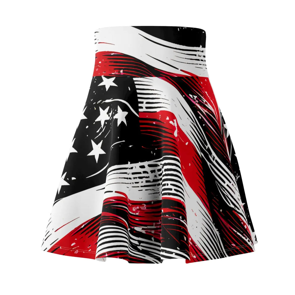 Bold American Flag Skater Skirt - Patriotic Summer - Dipaliz