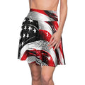 Bold American Flag Skater Skirt - Patriotic Summer - Dipaliz