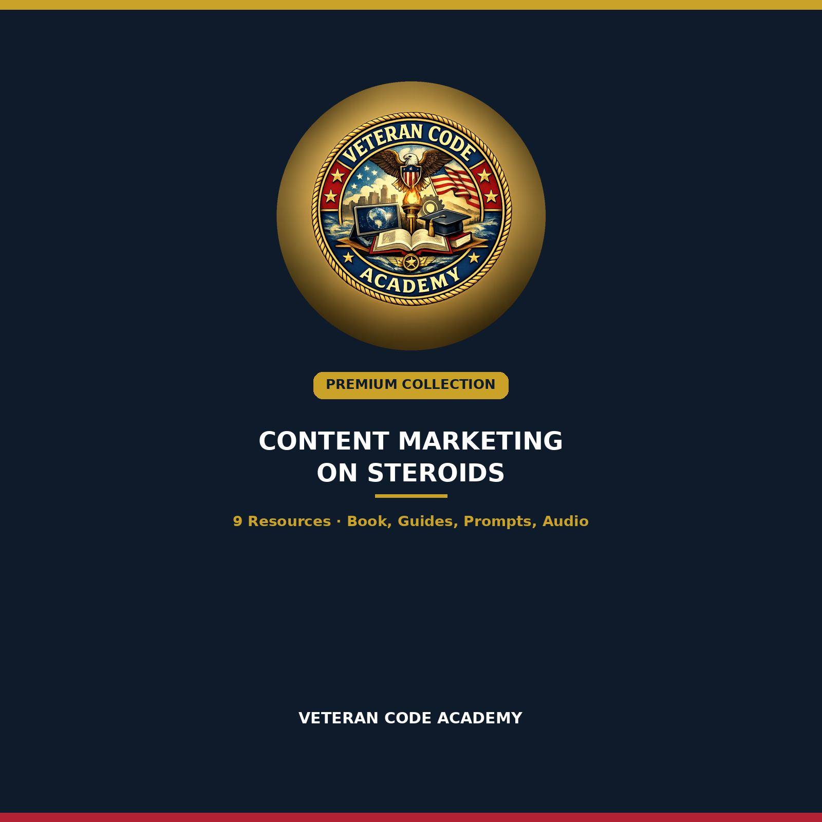 Content Marketing on Steroids Premium Collection cover, Veteran Code Academy